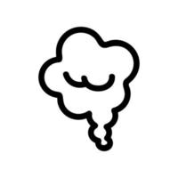 the smell of the icon vector. Isolated contour symbol illustration vector