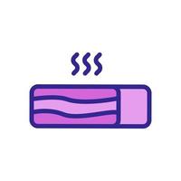 tasty Smoked meat icon vector. Isolated contour symbol illustration vector