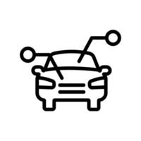 Smart car icon vector. Isolated contour symbol illustration vector