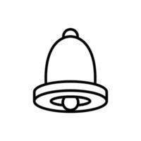 ilustración de contorno de vector de icono de vista de campana