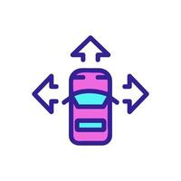 Smart car icon vector. Isolated contour symbol illustration vector