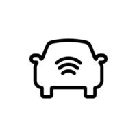 Smart car icon vector. Isolated contour symbol illustration vector