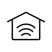 Smart house icon vector. Isolated contour symbol illustration vector