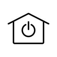 Smart house icon vector. Isolated contour symbol illustration vector