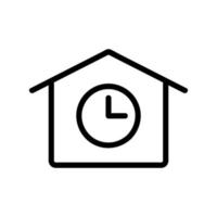 Smart house icon vector. Isolated contour symbol illustration vector