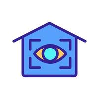 Smart house icon vector. Isolated contour symbol illustration vector