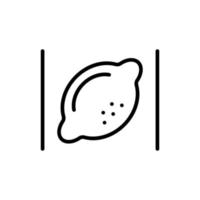 lemon slot rotation icon vector outline illustration