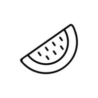 piece of watermelon icon vector outline illustration