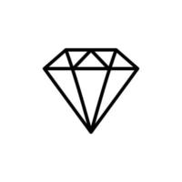 diamond sign wealth icon vector outline illustration