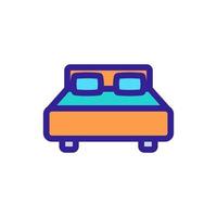 Two-bedroom bed icon vector. Isolated contour symbol illustration vector