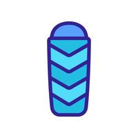 triangular combo sleeping bag icon vector outline illustration