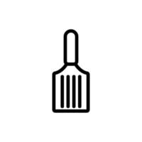 metal kitchen spatula top view icon vector outline illustration