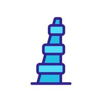 skyscraper large icon vector outline illustration