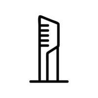 skyscraper icon vector outline illustration