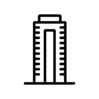 the skyscraper is beautiful icon vector outline illustration