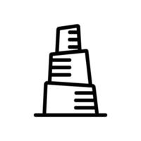 skyscraper icon vector outline illustration