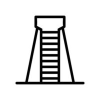 skyscraper icon vector outline illustration