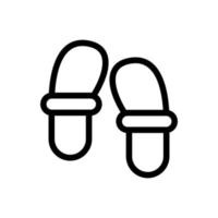 Homemade slippers icon vector. Isolated contour symbol illustration vector
