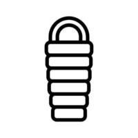 strip sleeping bag icon vector outline illustration