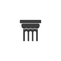 Vector sign of the Pillar symbol is isolated on a white background. Pillar icon color editable.