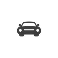 Vector sign of the car symbol is isolated on a white background. car icon color editable.