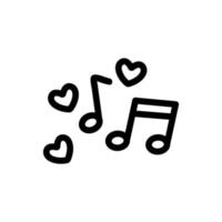 Favorite song icon vector. Isolated contour symbol illustration vector