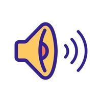 Speaker with sound icon vector. Isolated contour symbol illustration vector