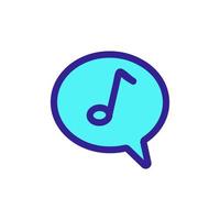 musical alert icon vector. Isolated contour symbol illustration vector