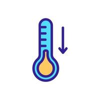 vector de icono de baja temperatura. ilustración de símbolo de contorno aislado