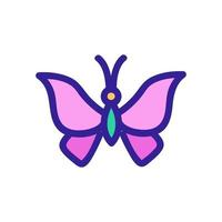 Butterfly icon vector. Isolated contour symbol illustration vector