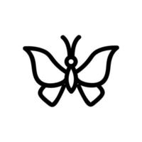 Butterfly icon vector. Isolated contour symbol illustration vector