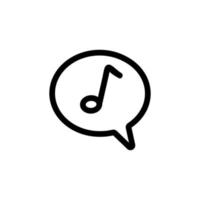 musical alert icon vector. Isolated contour symbol illustration vector