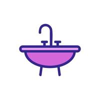 Sink icon vector. Isolated contour symbol illustration vector