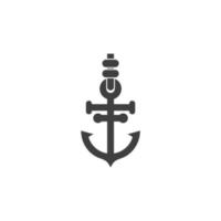 Vector sign of the anchor symbol is isolated on a white background. anchor icon color editable.