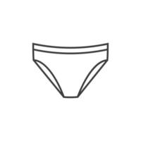 Vector sign of the underpant symbol is isolated on a white background. underpant icon color editable.