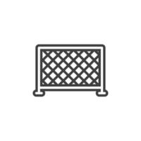 Vector sign of the Fence symbol is isolated on a white background. Fence icon color editable.