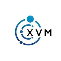 XVM letter technology logo design on white background. XVM creative initials letter IT logo concept. XVM letter design. vector