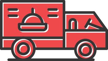 Delivery Truck Filled Retro vector