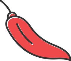 Chilli Filled Icon vector