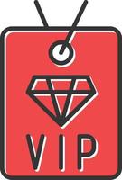 icono lleno de privilegio vip vector