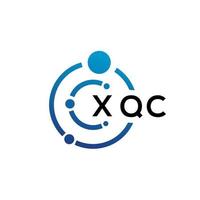 Diseño de logotipo de tecnología de letras xqc sobre fondo blanco. xqc creative initials letter it logo concepto. diseño de letras xqc. vector