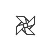 Vector sign of the pinwheel symbol is isolated on a white background. pinwheel icon color editable.