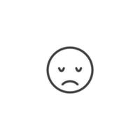 Vector sign of the emoticon face symbol is isolated on a white background. emoticon face icon color editable.