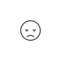 Vector sign of the emoticon face symbol is isolated on a white background. emoticon face icon color editable.