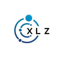 XLZ letter technology logo design on white background. XLZ creative initials letter IT logo concept. XLZ letter design. vector