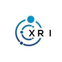 XRI letter technology logo design on white background. XRI creative initials letter IT logo concept. XRI letter design. vector