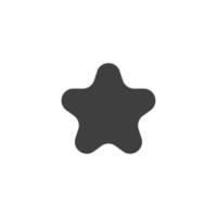 el signo vectorial del símbolo de la estrella está aislado en un fondo blanco. color de icono de estrella editable. vector