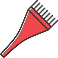 Hair Dye Brush Filled Icon vector