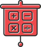 Calculation Presentation Filled Icon vector