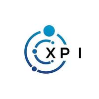 XPI letter technology logo design on white background. XPI creative initials letter IT logo concept. XPI letter design. vector